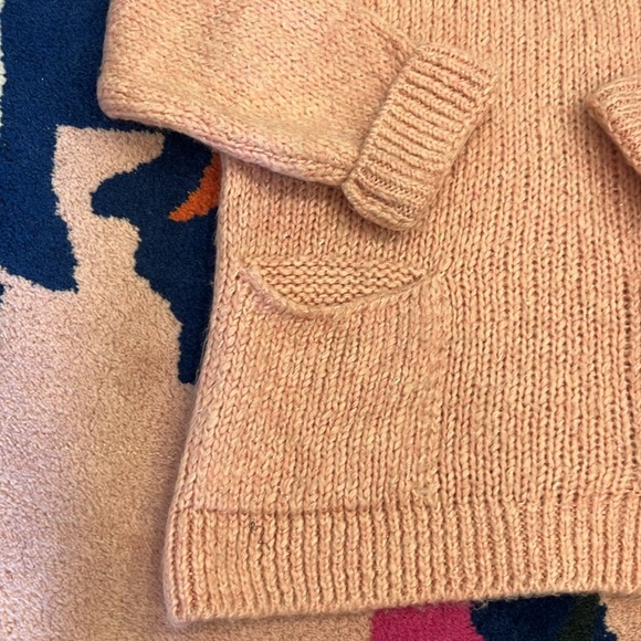 Pink metallic mock neck sweater - Picture 2 of 6